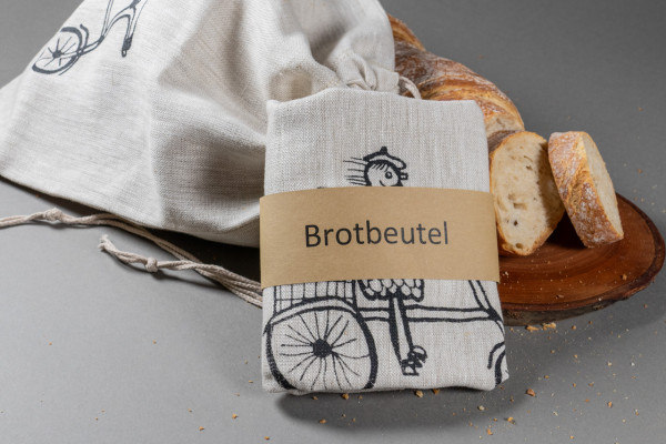 Brotsack "Velofahrer" ca 28 x 32 cm