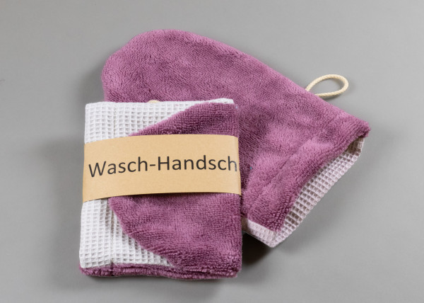 Waschhandschuh rosa / violett