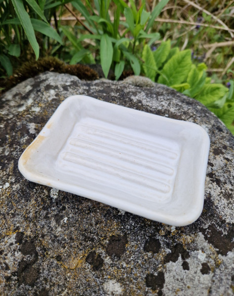 Seifenschale weiss glanz