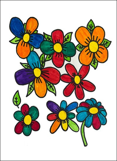 Kunstkarte Blumen