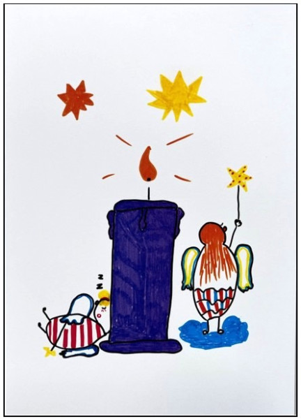 Kunstkarte Kerzenlicht