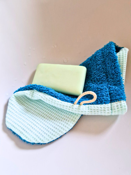 Waschhandschuh türkis